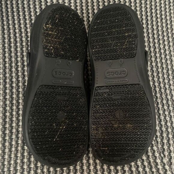Crocs Bistro black Clogs Slip Resistant men’s shoe size 9/women’s 11  10075 - Picture 9 of 10